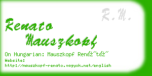 renato mauszkopf business card